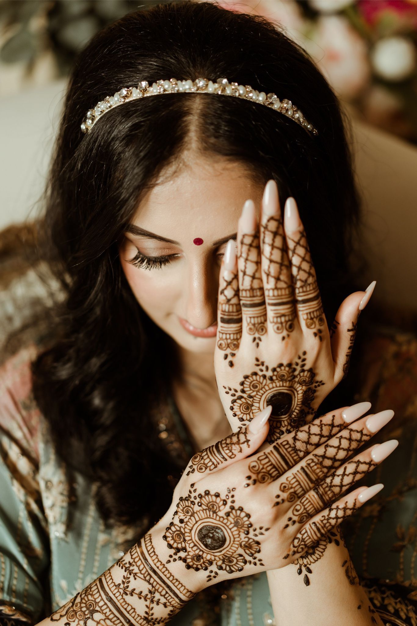 Geometric henna tattoo