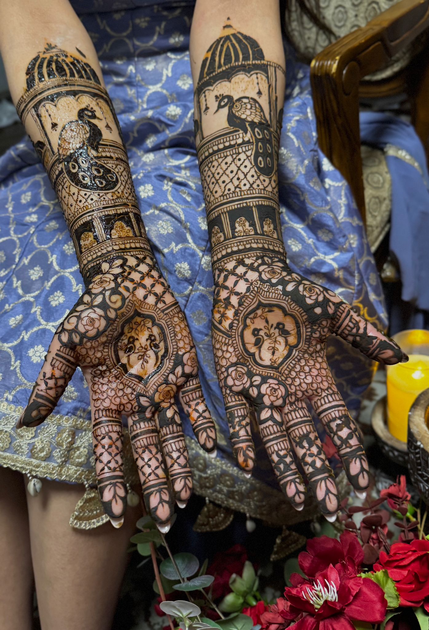 Intricate henna design